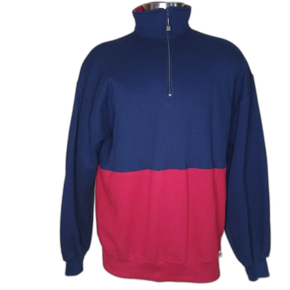 Vintage 90s Russell Athletic Quarter Zip Sweatshirt XL Made In USA